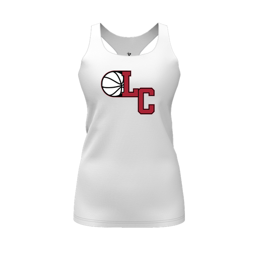 [FT0TRBWH-FYS-LOGO1] Decker Racerback Tank Top (Female Youth S, White, Logo 1)