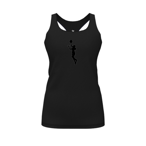 [FT0TRBBK-FYS-LOGO2] Decker Racerback Tank Top (Female Youth S, Black, Logo 2)