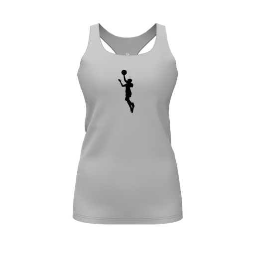 [FT0TRBGY-FYS-LOGO2] Decker Racerback Tank Top (Female Youth S, Gray, Logo 2)