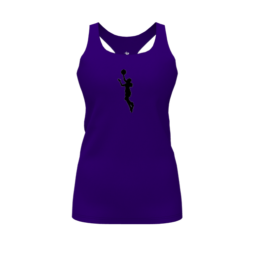 [FT0TRBPP-FYS-LOGO2] Decker Racerback Tank Top (Female Youth S, Purple, Logo 2)