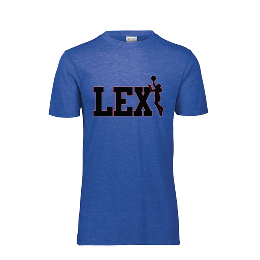 [FTSCUBRY-YS-LOGO3] Decker Youth Tri-Blend T-Shirt - Short Sleeve (Youth S, Royal, Logo 3)