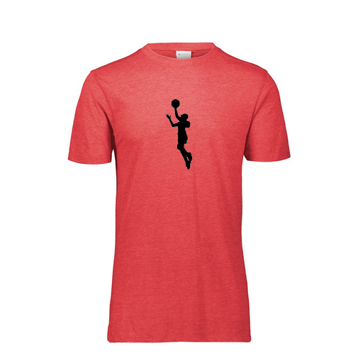 [FTSCUBRD-YS-LOGO2] Decker Youth Tri-Blend T-Shirt - Short Sleeve (Youth S, Red, Logo 2)