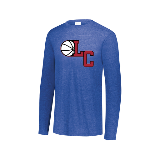 [FTLCUBRY-AXS-LOGO1] Decker Men's Tri-Blend T-Shirt - Long Sleeve (Adult XS, Royal, Logo 1)