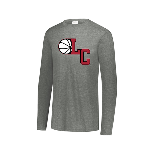 [FTLCUBGY-AXS-LOGO1] Decker Men's Tri-Blend T-Shirt - Long Sleeve (Adult XS, Gray, Logo 1)