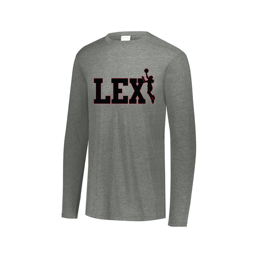 [FTLCUBGY-AXS-LOGO3] Decker Men's Tri-Blend T-Shirt - Long Sleeve (Adult XS, Gray, Logo 3)