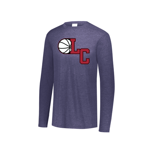 [FTLCUBNV-YS-LOGO1] Decker Youth Tri-Blend T-Shirt - Long Sleeve (Youth S, Navy, Logo 1)