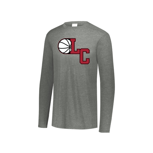 [FTLCUBGY-YS-LOGO1] Decker Youth Tri-Blend T-Shirt - Long Sleeve (Youth S, Gray, Logo 1)