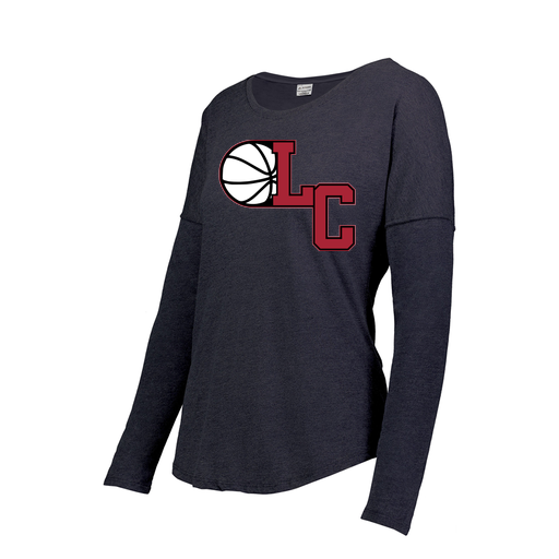 [FTLCUBNV-FAS-LOGO1] Decker Women's Tri-Blend T-Shirt - Long Sleeve (Female Adult S, Navy, Logo 1)